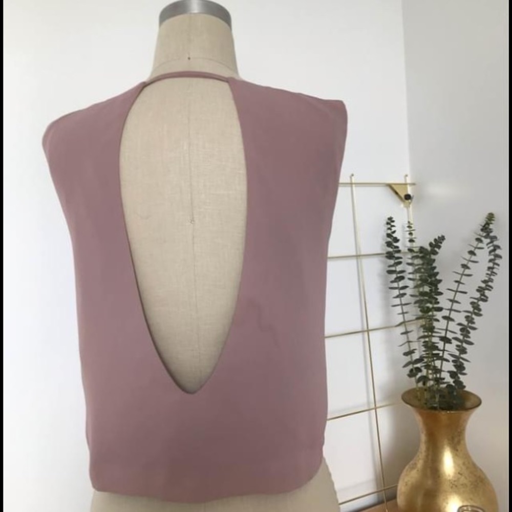 Oliveaceous pink vest tank top